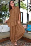 Tasha Damask Bloom Pant Walnut
